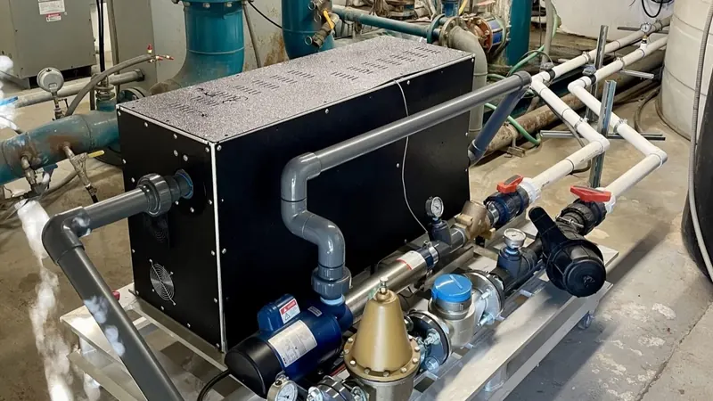 The KST Skid installed and plumbed into the irrigation pump house at Yorba Linda Country Club